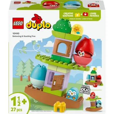 Abbildung von LEGO DUPLO Baum zum Balancieren und Stapeln, entwicklungsförderndes Spielzeug, Bauset für Kleinkinder ab 18 Monaten, kreatives Babyspielzeug, Lernspielzeug mit 2 Spielzeugvögeln 10440