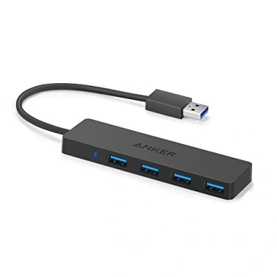 Abbildung von Anker 4 Port USB 3.0 Ultra Flacher Datenhub, Geeignet für Macbook, Mac Pro/mini, iMac, Surface Pro, XPS, Notebook PC, Flash Drives, Mobile HDD, und mehr