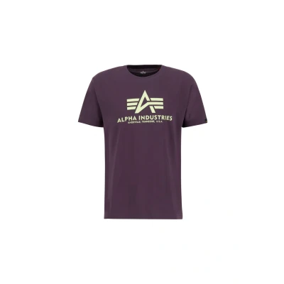 Abbildung von Alpha Industries Herren Basic T Shirt, Plum, XXL