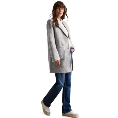 Abbildung von CECIL Damen B101182 Mantel in Wolloptik, Grey Melange, XXL