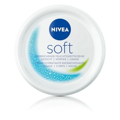 Abbildung von NIVEA Soft Erfrischende Feuchtigkeitscreme, leichte Creme mit Vitamin E und 100% natürlichem Jojoba Öl, schnell einziehende Hautcreme für intensive Feuchtigkeit (50 ml)