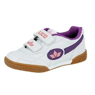 Abbildung von Lico Bernie V Unisex Kinder Multisport Indoor Schuhe, Weiß/ Lila/ Rosa, 33 EU