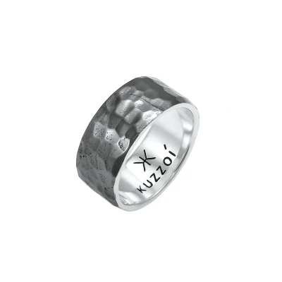 Abbildung von Kuzzoi Hammered Vintage LOOK Ring, Herren, Größe: 62, Silber