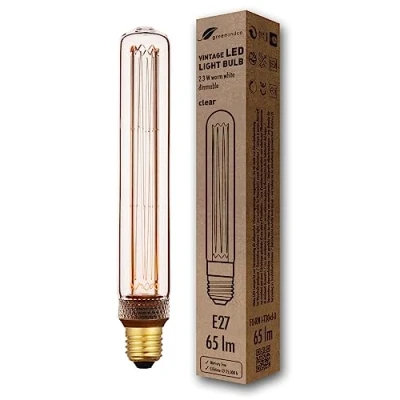 Abbildung von greenandco® dimmbare Vintage Design LED Lampe E27 T30 2,3W 65lm 1800K klar extra warmweiß 320 230V flimmerfrei Edison Glühbirne zur Stimmungsbeleuchtung, 2 Jahre Garantie