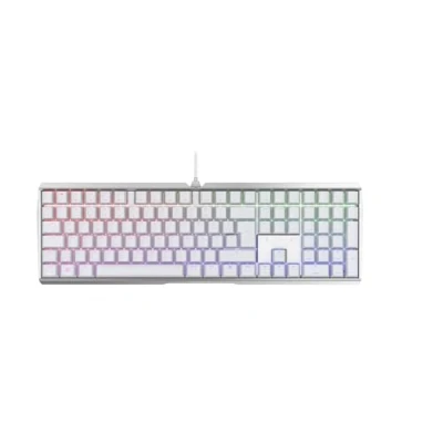Abbildung von CHERRY MX BOARD 3.0 S, Mechanische Gaming Tastatur mit Kabel, Deutsches Layout (QWERTZ), Robustes Aluminium Gehäuse, RGB Beleuchtung, BLUE Switches, Weiß