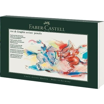Abbildung von Faber Castell 210008 Art &amp; Graphic Set, 36 teilig, mit Polychromos Buntstifte, Bleistifte Graphite Matt und 9000