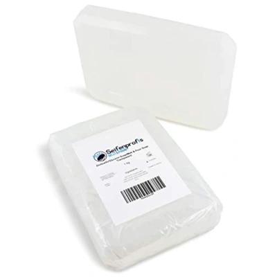 Abbildung von Seifenprofis Glycerinseife Transparent 1kg (SLS+SCS frei) Rohseife Seifenbasis 100% vegan zum Seife gießen