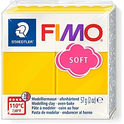 Abbildung von STAEDTLER 8020 16 ST Fimo Soft Normalblock, Modelliermasse, 57 g, sonnengelb