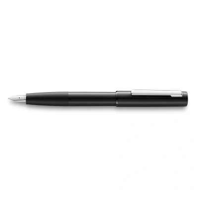 Abbildung von Lamy aion Füllhalter 077 Füller aus eloxiertem Aluminium in der Farbe Schwarz mit gestrahltem Griffstück und Stahlf., 1 Stück (1er Pack)