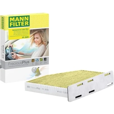 Abbildung von MANN FILTER FP 2939 Innenraumfilter FreciousPlus Biofunktionaler Pollenfilter für PKW