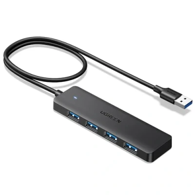 Abbildung von UGREEN 4 Port USB 3.0 Hub mit 60cm Kabel, Verteiler 5Gbps Mehrfachstecker Splitter für MacBook, iMac, Surface, Dell, Thinkpad, Stick, Mobile HDD, Desktop PC und mehr
