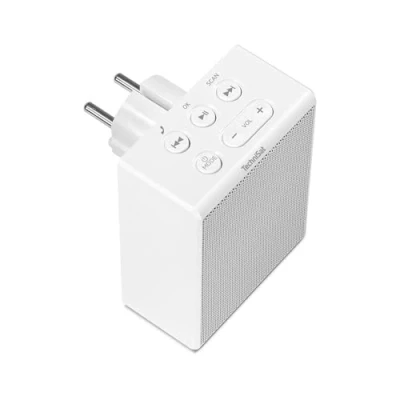 Abbildung von TechniSat VIOLA Steckdosenradio Kompaktes UKW Radio für die Steckdose (Bluetooth, Freisprecheinrichtung, Tasten zur Nahbedienung, 30 Favoriten Speicher, 1,5 W Mono Lautsprecher) weiß