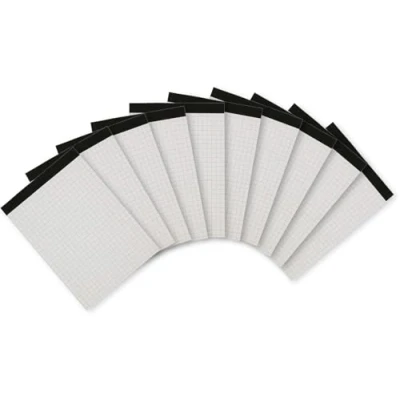 Abbildung von Landré Notiz Block ohne Deckblatt Recycling A6 kariert, 50 Blatt, 60 g/m², 10 Stück
