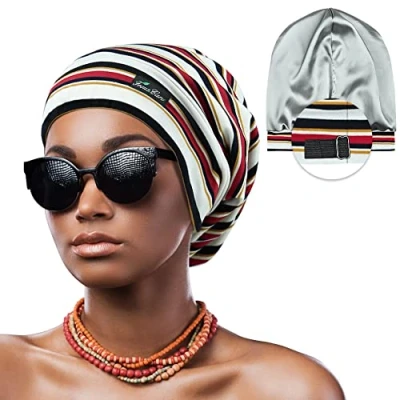 Abbildung von Mit Satin gefütterte Schlafmütze, verstellbar, Geschenk für Damen