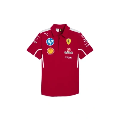 Abbildung von Puma Scuderia Ferrari 2025 TEAM Poloshirt, Herren, Größe: XXL, Dark cherry