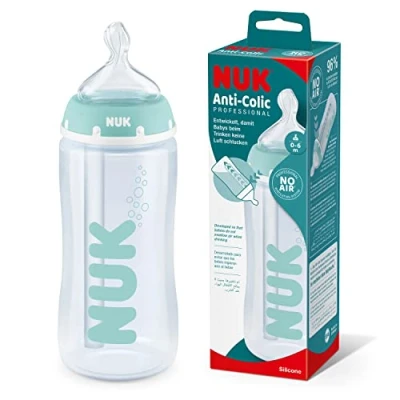 Abbildung von NUK First Choice+ Professional Anti Colic Babyflasche 06 Monate Temperature Control 300 ml BPA frei Trinksauger aus Silikon