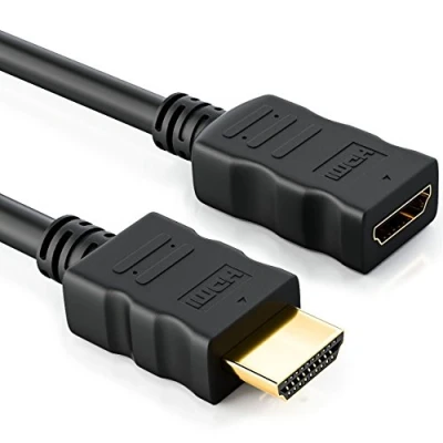 Abbildung von deleyCON 5m HDMI Verlängerung Kabel Kompatibel zu 2.0a/b/1.4a UHD 4K HDR 3D 1080p 2160p ARC High Speed mit Ethernet Schwarz