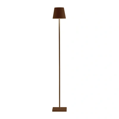 Abbildung von Zafferano, Poldina Lampe L, Kabellose, Wiederaufladbare Stehlampe mit Touch Control, Geeignet für Wohnzimmer und Außenbereich, Dimmer, 2200 3000 K, Höhenverstellbar 52 122 cm, Farbe Corten