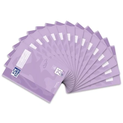 Abbildung von Oxford Schulheft A4 Touch, 16 Blatt, Lineatur 25, liniert, pastell flieder, 15 Stück