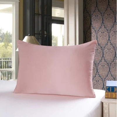 Abbildung von townssilk Beidseitig 100% 19mm Pure Maulbeerseide Kissenbezug für Haar und Haut Gesundheit, 1 Stück 50x70cm Größe mit verstecktem Reißverschluss 600 Fadenzahl Dusty pink