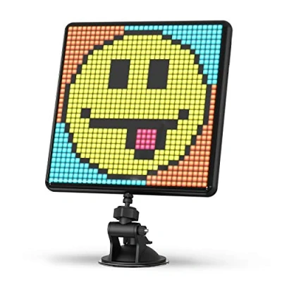 Abbildung von Divoom Pixoo Max Mehrzweck Digitaler Bilderrahmen, 32 x Programmierbares Pixel Art LED Display für Zimmer Gaming Deko, Fensterschild, Bluetooth, (Schwarz)