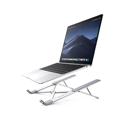 Abbildung von UGREEN Aluminium Laptop Ständer Höhenverstellbar 5 Stufen Laptopständer Halterung Faltbar Notebook Belüftet Ergonomisch kompatibel mit MacBook Air Pro Asus Acer Lenovo HP Dell 17.3 Zoll
