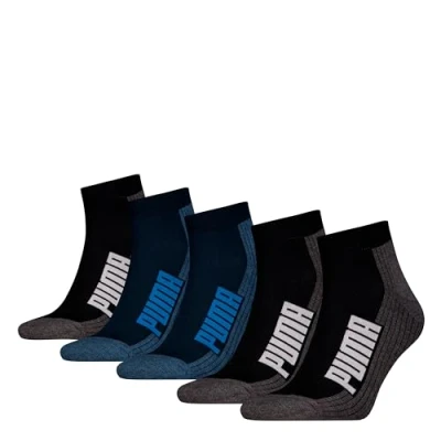 Abbildung von PUMA Unisex Cushioned Quarter, Blue/Black New, 43/46 (5er Pack)