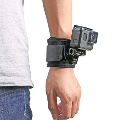 Abbildung von SUREWO Handgelenk Halterung,Handschlaufe kompatibel mit GoPro Hero 13/12/11/10/9/8/7/(2018)/6/5 Schwarz,DJI Osmo Action 5 Pro 4 3 2, Akaso, Campark und mehr