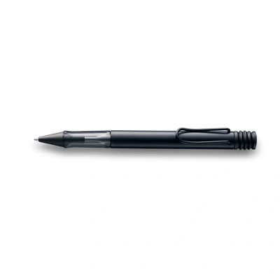 Abbildung von Lamy AL star black Kugelschreiber leichter Kuli mit transparenten, ergonomischen Griff &amp; Gehäuse aus Aluminium inkl. Großraummine M 16 in schwarz