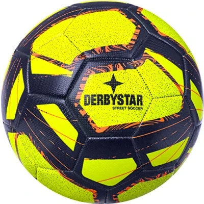 Abbildung von Derbystar Unisex Erwachsene Street Soccer v22 Fußball, Yellow/Blue/Orange, 5