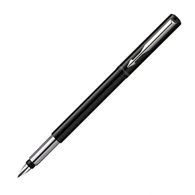 Abbildung von Parker Vector Füller Schwarz Füllfederhalter mit mittlerer Feder Blaue Tinte
