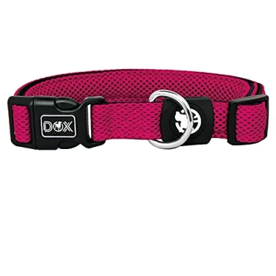 Abbildung von DDOXX Airmesh Hundehalsband Stabiles und Verstellbares Welpenhalsband für alle Größen M (Pink)