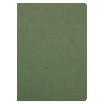 Abbildung von Clairefontaine 733003C Notizbuch / Kladde Age Bag DIN A4 21x29,7 cm, 48 Blatt 90g blanko, geheftet, Lederoptik, Grün, 1 Stück