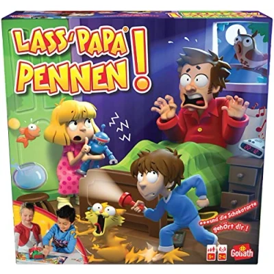 Abbildung von Goliath LASS PAPA PENNEN Kinderspiele ab 5 Jahren und 2 bis 4 Spieler Gesellschaftsspiel für Junge Mädchen voller Aufregung Spaß mit Eindeutigen Anleitungen