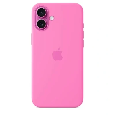 Abbildung von Apple iPhone 16 Plus Silikon Case mit MagSafe Pfingstrose ​​​​​​​