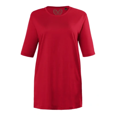 Abbildung von Ulla Popken, Damen, große Größen, Basic Shirt, Rundhals Mohn 46 48