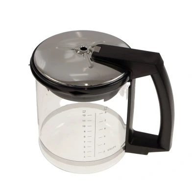 Abbildung von Krups F04642 Glaskrug zu Espresso /Kaffeemaschinenzubehör schwarz, 1 Stück (1er Pack)