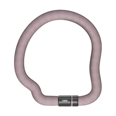 Abbildung von ABUS Kettenschloss Goose Lock biegsames, klapperfreies Fahrradschloss aus gehärtetem Stahl 6 mm stark 110 cm lang mit Schlüssel Altrosa