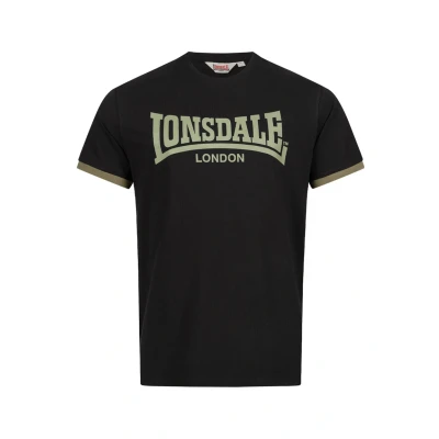 Abbildung von Lonsdale Men&#039;s TOWNHEAD T Shirt, Black/Olive, L