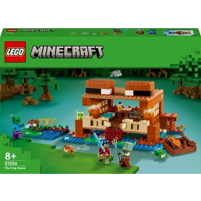 Abbildung von Lego Minecraft Das Froschhaus, Spielzeug Haus mit Figuren inkl. Zombie, Schleim und Ertrunkener, Plus Zubehör wie Boot Werkbank, Geschenk für Jungs Mädchen ab 8 Jahren 21256