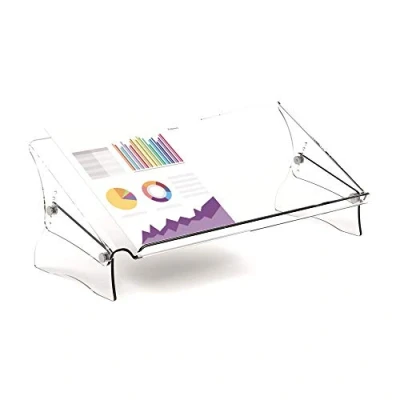 Abbildung von Fellowes Konzepthalter Clarity, höhenverstellbarer Vorlagenhalter für A4 und A3 Dokumente, ergonomischer Dokumentenhalter das Büro, FIRA zertifiziert, Farbe: transparent