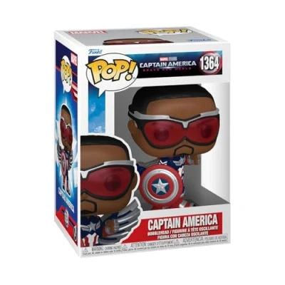 Abbildung von Funko POP! Marvel: Captain America: Brave New World America Vinyl Sammelfigur Geschenkidee Offizielle Handelswaren Spielzeug Für Kinder und Erwachsene Movies Fans