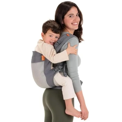 Abbildung von Beco Toddler Babytrage mit extra breitem Sitz Kindertragerucksack aus 100% Polyester 3D Performance Netzstoff, 2 Tragepositionen, Kindertrage Bauch/Kindertrage Rücken, Wandern, 9 27 kg
