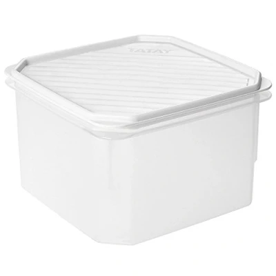 Abbildung von Tatay Frischhaltedose , Airtight, 2.9L von Kapazität, flexible Druckdeckel, BPA frei, Geeignet Mikrowelle und Geschirrspüler, Weiß. Maße: 18,5 x 12,2 cm