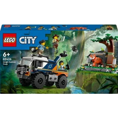 Abbildung von Lego City Dschungelforscher Truck, BAU und Spielset für Kinder ab 6 Jahren, Cooles Geburtstagsgeschenk, LKW Spielzeug, mit 3 Abenteurer Minifiguren Tiger 60426