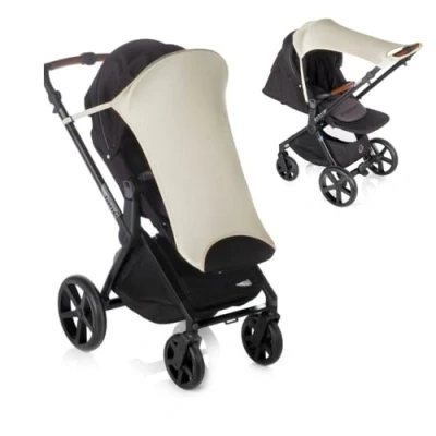 Abbildung von Jané Universal Sonnensegel mit UV Schutz 50+ für Kinderwagen Babywanne, Baby Sonnenschutz, Sonnenverdeck, Sonnendach, Sonnenschutz Babys, Beige