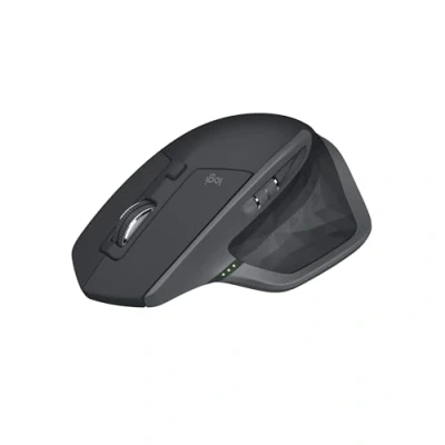 Abbildung von Logitech MX Master 2S Bluetooth Edition kabellose Maus, mehrere Oberflächen, superschnelles Scrollen, ergonomisch, aufladbar, Verbindung zu bis 3 Mac/PC Computern Graphit