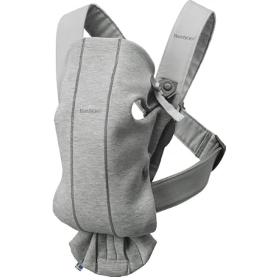 Abbildung von BabyBjörn Babytrage Mini, 3D Jersey, Hellgrau