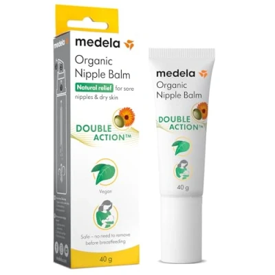 Abbildung von Medela Bio Brustwarzenbalsm Beruhigend und pflegend für stillende Mütter Hergestellt aus natürlichen, sicheren Inhaltsstoffen Linderung bei beanspruchten Brustwarzen Postpartum Essentials 40 g