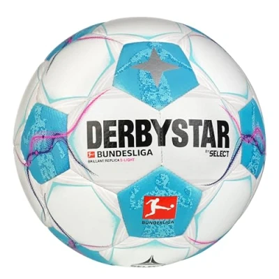 Abbildung von Derbystar Bundesliga Brillant Replica S Ball, Weiss/Blau/Pink, 5